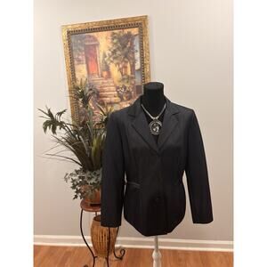 Lena Gabrielle Women Jacket 10 Lined Lapel Long Sleeve Mob-wife Office Siren